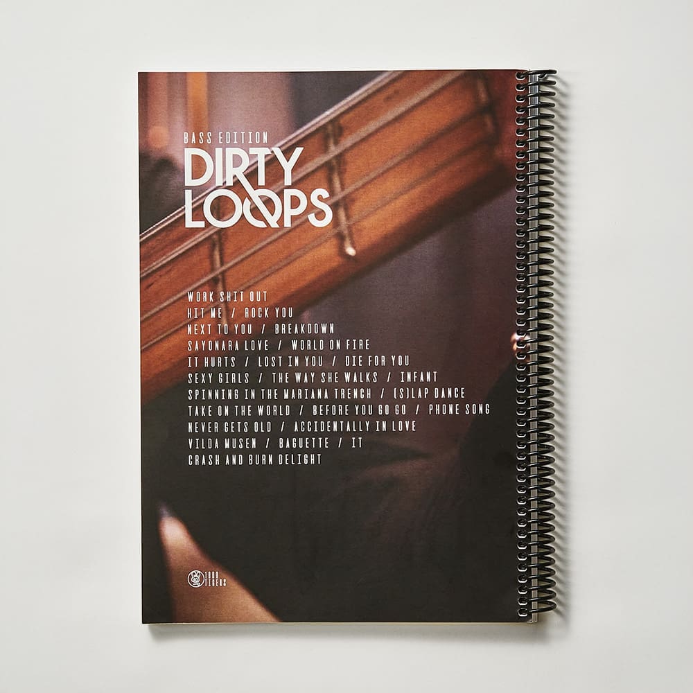 Sheet music - Dirty Loops Bass edition : back