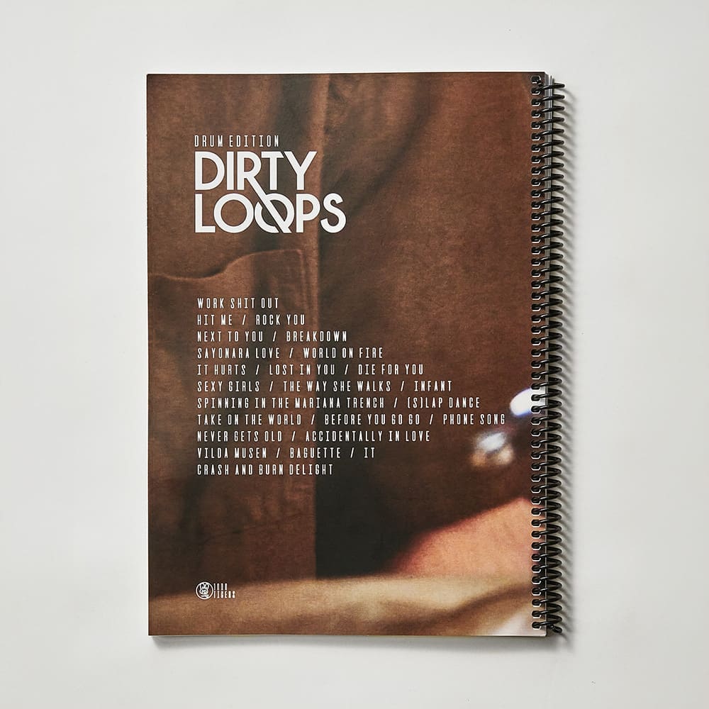 Sheet music - Dirty Loops Drum edition : back